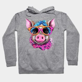 Pig with Glasses #2 Hoodie